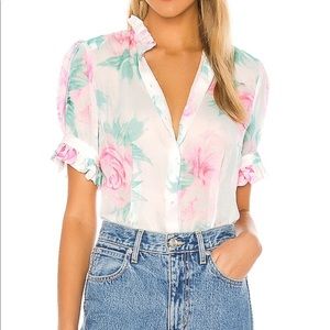 The Bistro Blouse In Pink by SELKIE S